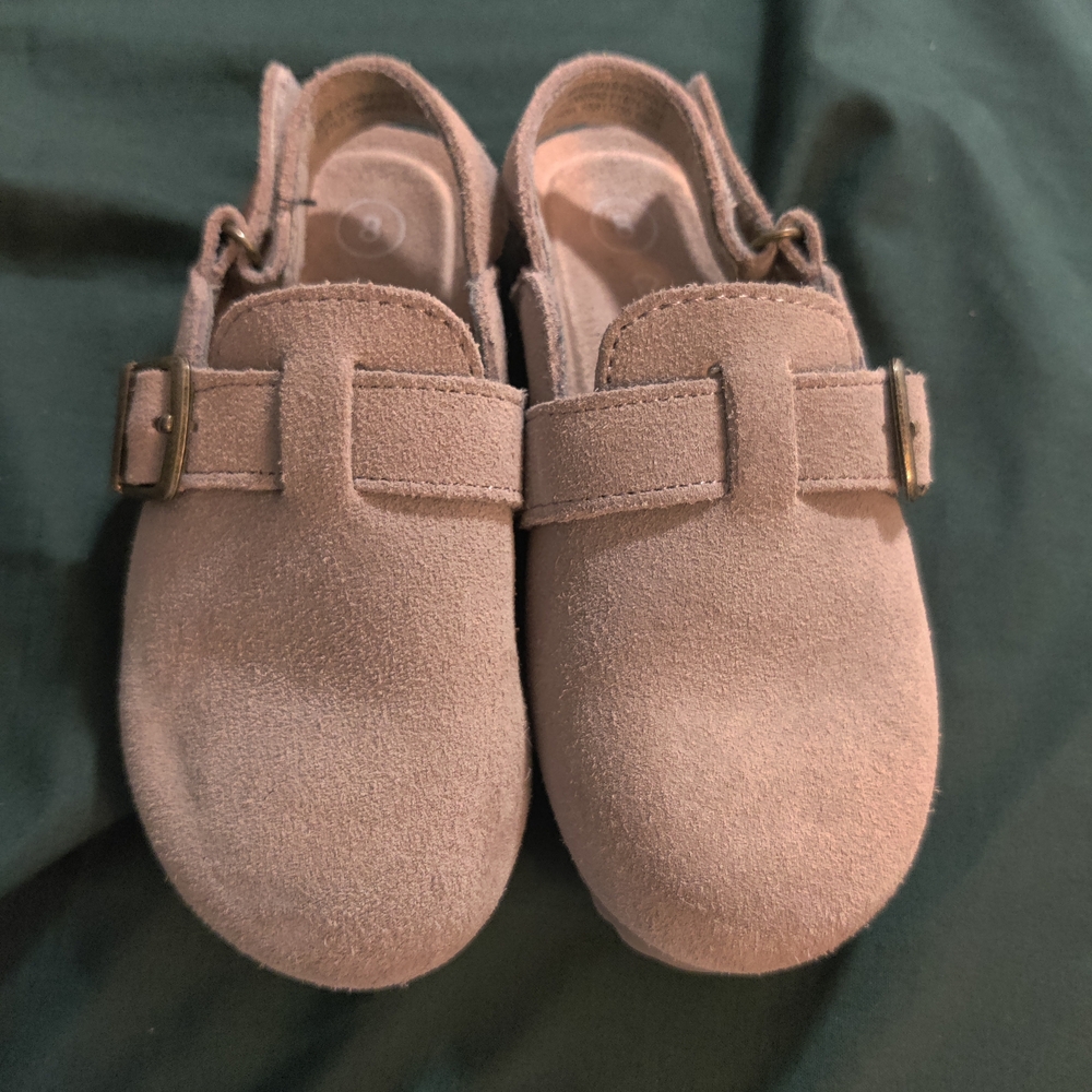 Cat & Jack Tan Slip-On Shoes with Buckle